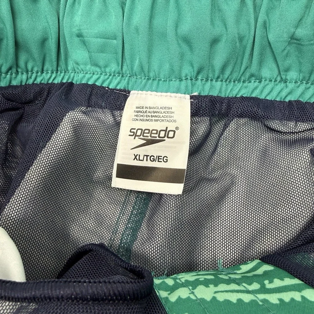 Speedo Swim Shorts Mens XL Blue/Turq Floral 18